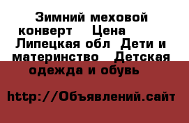 Зимний меховой конверт  › Цена ­ 900 - Липецкая обл. Дети и материнство » Детская одежда и обувь   